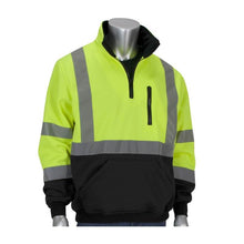 Load image into Gallery viewer, ANSI Class R3 Quarter-Zip Pullover Sweatshirt-Safety Yellow