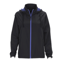 Load image into Gallery viewer, Vansport Ladies Packable Club Jacket-Black/Royal