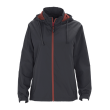 Load image into Gallery viewer, Vansport Ladies Packable Club Jacket-Dark Grey/Sport Red