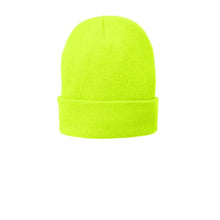 Load image into Gallery viewer, Fleece Lined Beanie Cap-Neon Yellow