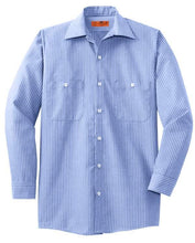 Load image into Gallery viewer, Red Kap Striped Industrial Work Shirt-Blue/White