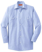 Load image into Gallery viewer, Red Kap Striped Industrial Work Shirt-White/Blue
